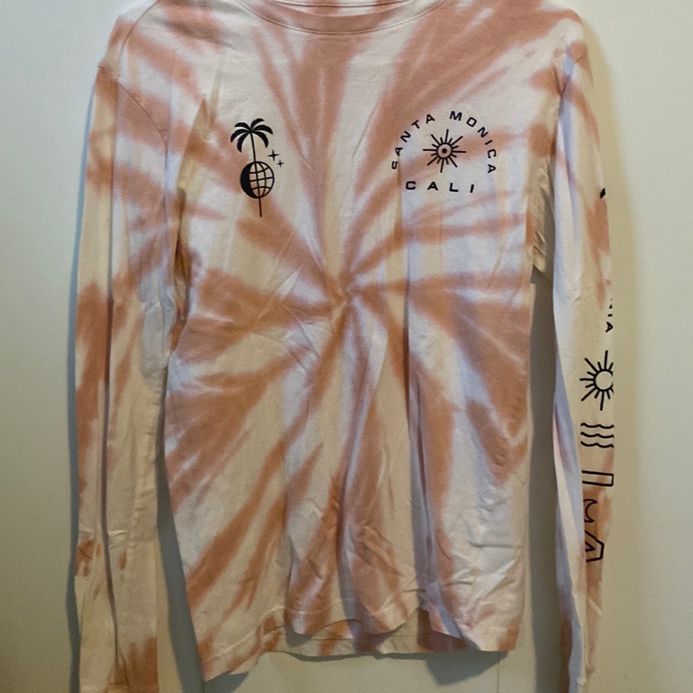 pink tie die long sleeve, AEROPOSTALE, cotton, size xs.